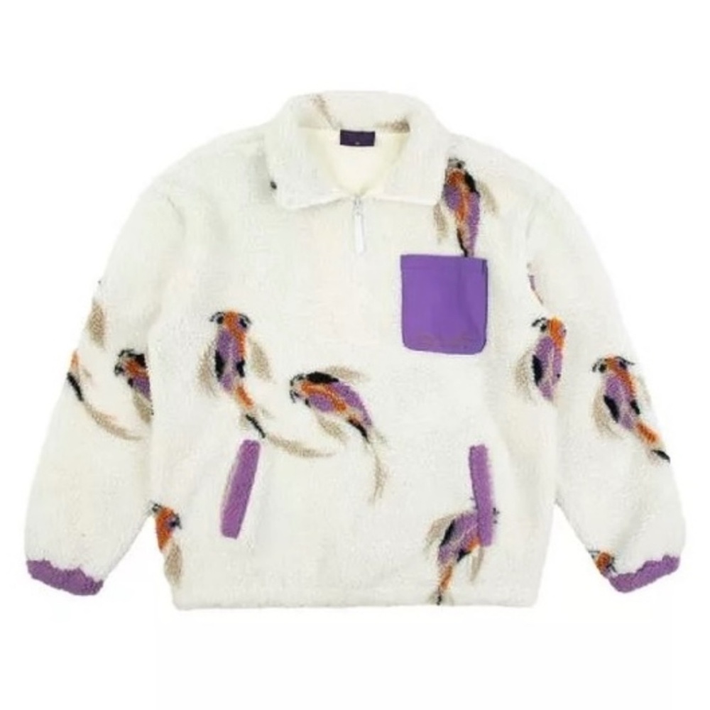 Taylor Swift Koi Fish Quarter Zip Fleece Sherpa Pullover
